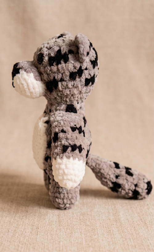 The Frost-Lichen Leopard  | Hand-Crocheted Forest Friend